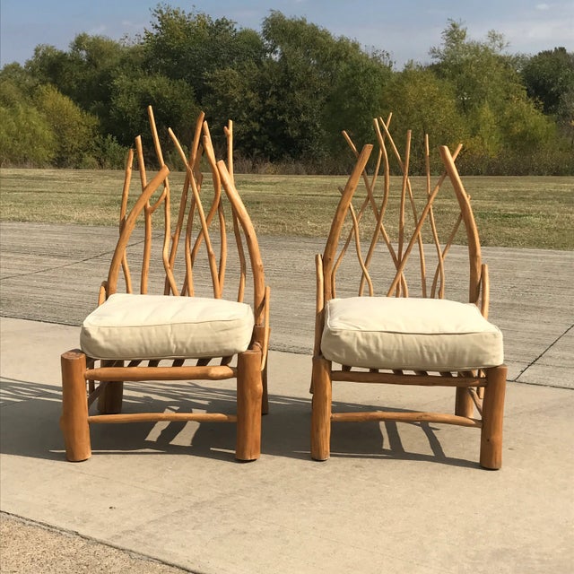 1970s Organic Form Branch Chairs a Pair Chairish