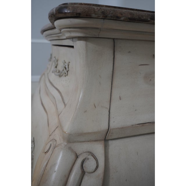 Marble Top Italian Style Commode Chest For Sale - Image 15 of 17