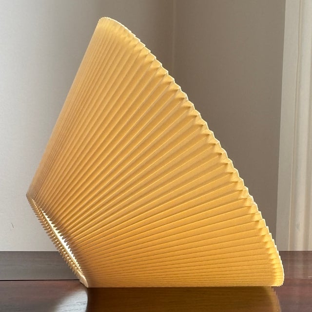 Mid-20th Century Knife Pleated Lamp Shade in Crème For Sale - Image 13 of 17