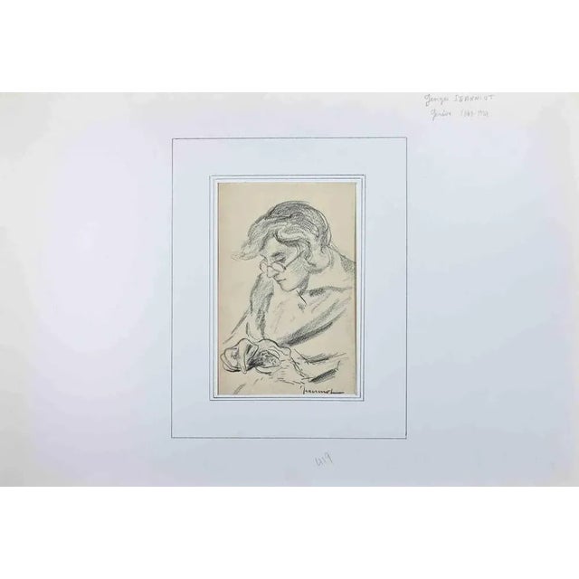 Portrait of Woman is an Original Pencil Drawing realized by Pierre Georges Jeanniot (1848-1934). Hand-Signed by the artist...