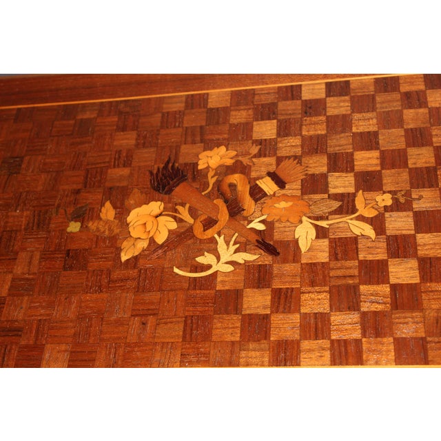 Nesting Tables in Floral Marquetry, 1900s, Set of 4 For Sale - Image 12 of 18