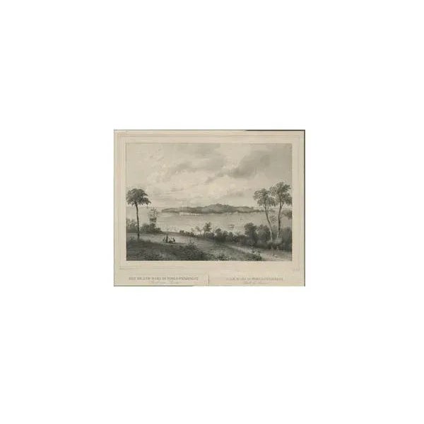 C.W.M. van de Velde, Illustration of the Roadstead of Riau Indonesia, 1844, Print For Sale - Image 4 of 5