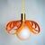 Modernist French Orange Metal Ribbon Hanging Lamp, 2000s For Sale - Image 14 of 14
