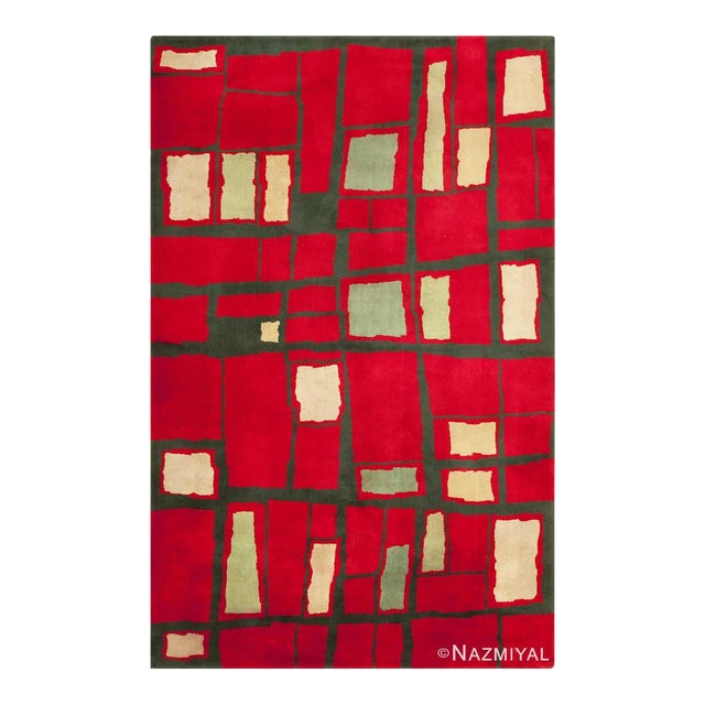 Nazmiyal Collection Vintage Art Deco Wilton Rug For Sale