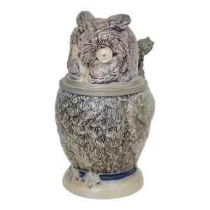 Antique Owl Stein, Circa 1880