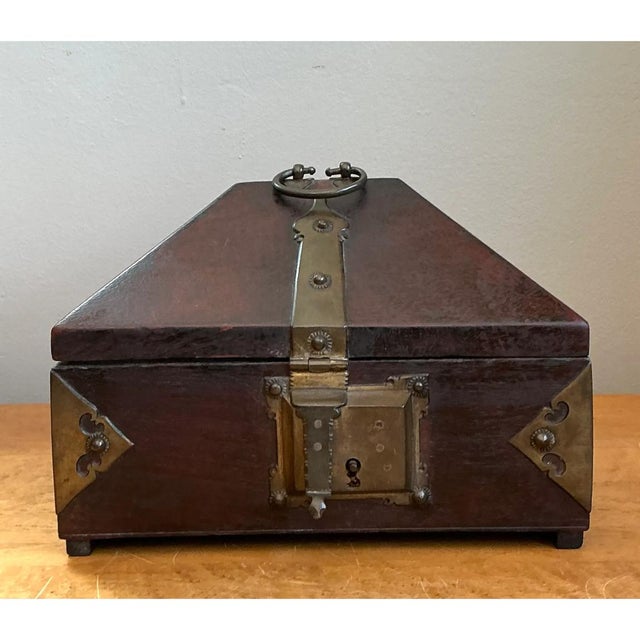 Vintage Wood and Metal Decorative Box For Sale - Image 10 of 12