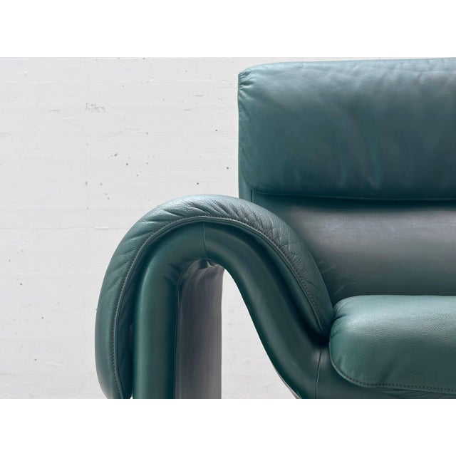 DS-2011 Leather Armchair in Petrol Green from de Sede, Switzerland, 1980s For Sale - Image 13 of 17
