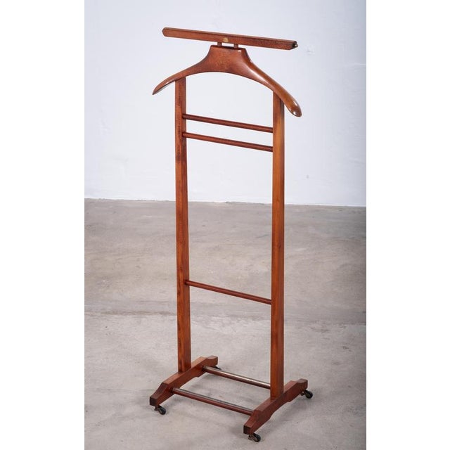 Vintage Scandinavian Stained Beech Valet Stand, 1960s For Sale - Image 3 of 10