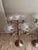 French Vintage 1970s Silver Plate Candelabra With Removable Crystal Cups — 40” High For Sale - Image 3 of 13