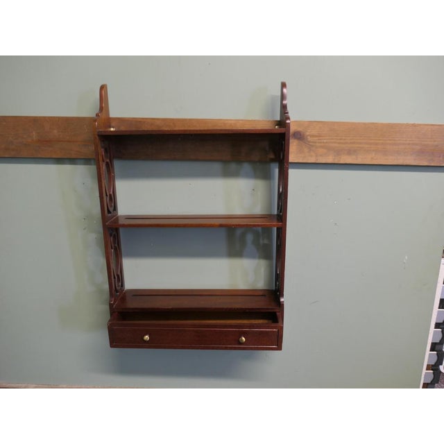 Wall Hanging Shelves with Drawer, 1960s For Sale - Image 3 of 7