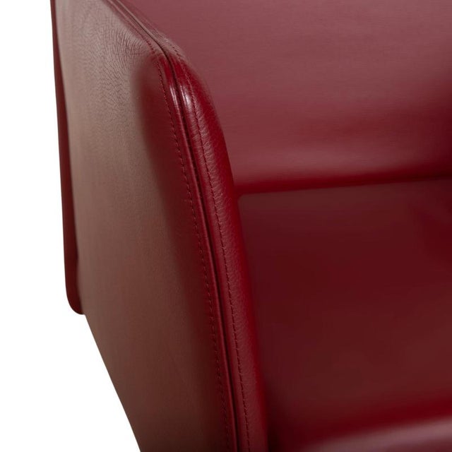 Jason Leather Cantilever Chairs in Red from Walter Knoll and Wilhelm Knoll, Set of 4 For Sale - Image 6 of 15