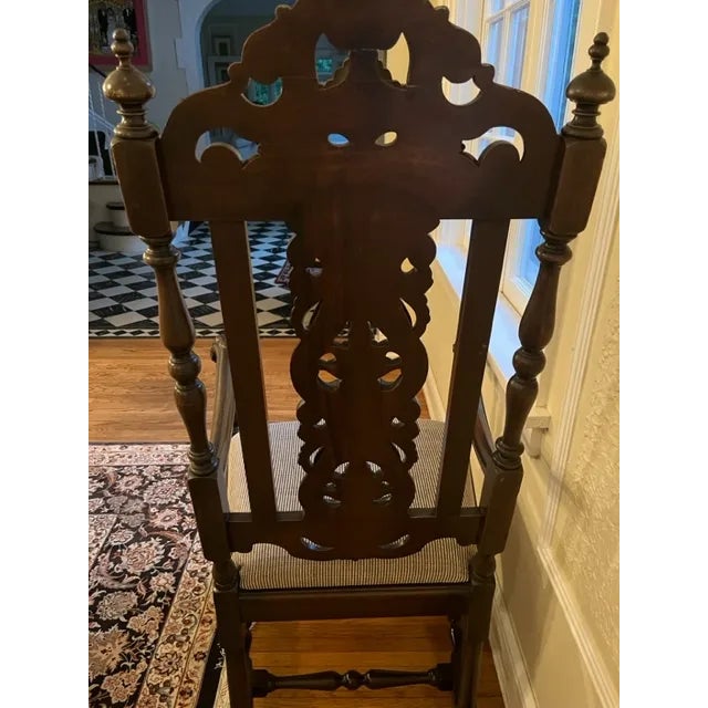 Mid 19th Century Pair of Restoration Style Arm Chairs For Sale - Image 4 of 10