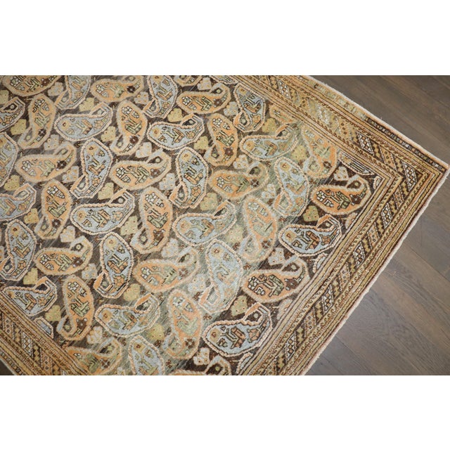 Afshar Boteh Design Antique Rug - 4'3" x 5'11" For Sale In New York - Image 6 of 7