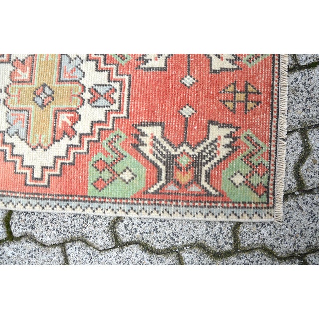 Turkish 1960s Vintage Colourful Rug For Sale - Image 3 of 6