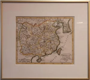 Antique Map of China, Korea and Taiwan by Vaugondy, 1749