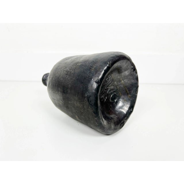 Ceramic Hand Made Crude Ceramic Bottle Vase - 1961 For Sale - Image 7 of 12
