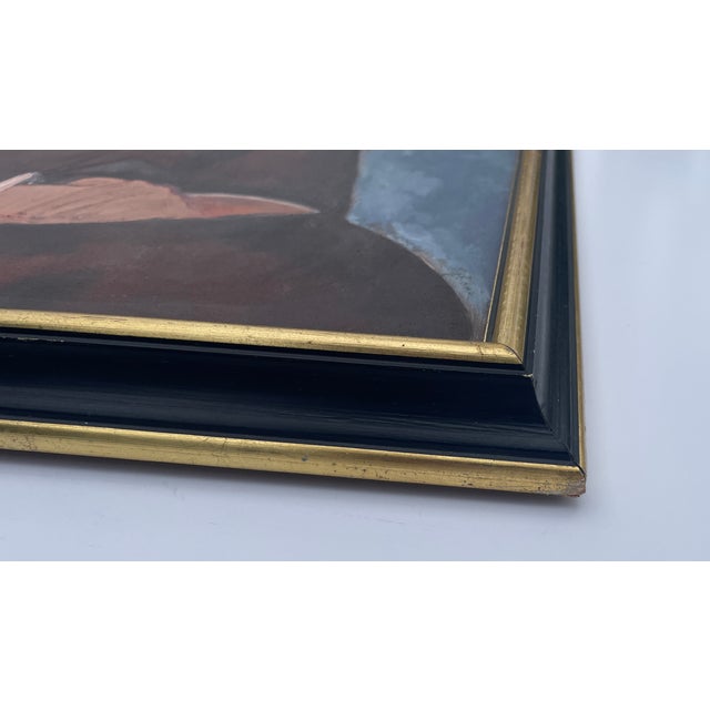 Wood 1970s Student Study of Modigliani's “Portrait of Leopold Zborowski” For Sale - Image 7 of 8