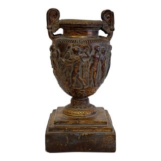 Vintage Neo-Classical Style Bronze Urn For Sale