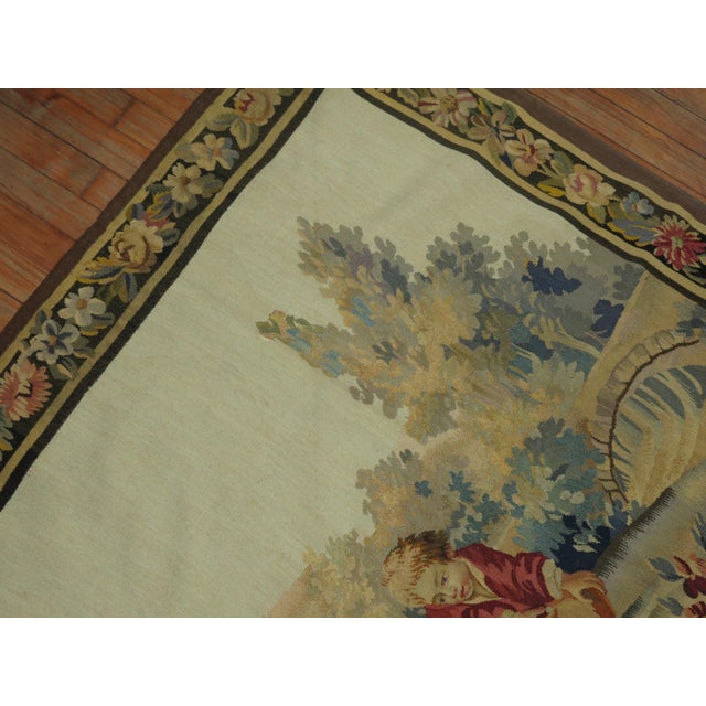 20th Century European Horizontal Tapestry - 4'9" x 6'9" For Sale In New York - Image 6 of 6