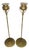 Antique Tiffany Studios Bronze Candlesticks With Gold Gilt - a Pair For Sale