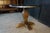 Brown Late 20th Century Rustic Farmhouse Industrial Modern Acacia Metal & Glass Round Dining Table 42" For Sale - Image 8 of 17