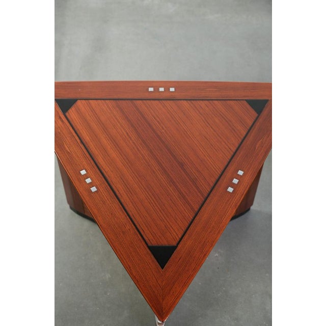 Art Deco Triangular Side Tables by Schuitema from the Decoforma Series, Set of 2 For Sale - Image 4 of 12