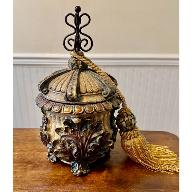 Bronze Baroque Decorative Urn For Sale - Image 8 of 12