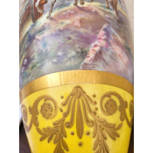 Large Yellow Porcelain Vase For Sale - Image 4 of 18