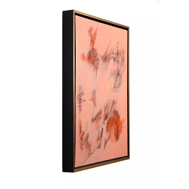 Julio daCuhna Signed Abstract Pink Figurative Oil Painting on Canvas 2009 For Sale In Detroit - Image 6 of 11