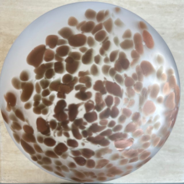 Mid-Century Italian Murano Glass Globe Pendant with Brass, 1970s For Sale - Image 6 of 18