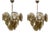 Smoked Glass Disc and Chrome Chandeliers from Vistosi, Italy, 1970s, Set of 2 For Sale