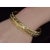 Mid-Century Modern Gorgeous 14k Solid Gold Engraved Leaves Stacking Bangle Bracelet For Sale - Image 3 of 13