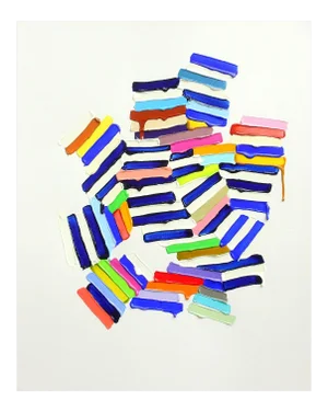 Contemporary Abstract Acrylic on Montval Paper Paiting "Pierced" by Martina Nehrling