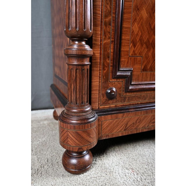 Napoleon III Buffet in Marquetry of Precious Woods, 1800s For Sale - Image 13 of 18