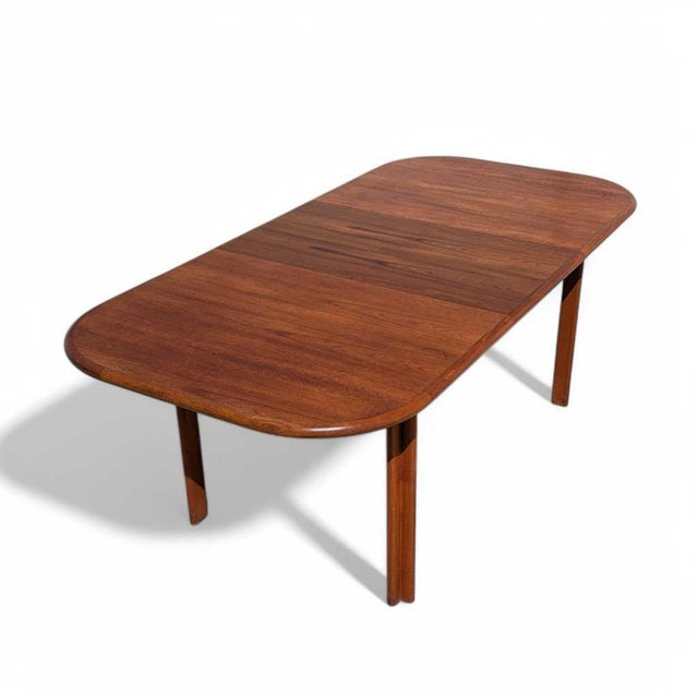 Danish Mid-Century Teak Butterfly-Leaf Dining Table, Mid-Century Modern, Scandinavian For Sale - Image 17 of 18