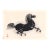 1950s Tokuriki Tomikichirō Black Horse Woodblock For Sale