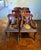 SKU: OT 3335 6 Hickory Chair Style Dining Chairs Empire w/Needlepoint Seats Arm + Side Chairs Beautiful vintage set of 6...