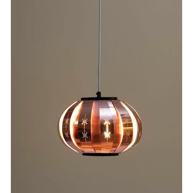 Vintage Danish Verner Soucher Copper Lamp attributed to Coronell Electro for Coronell Elektro, 1973 For Sale - Image 4 of 5