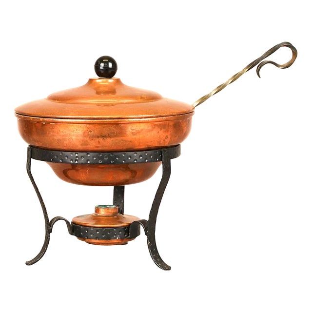 Vintage Copper Vessel with a Heater, 1960s, Set of 3 For Sale