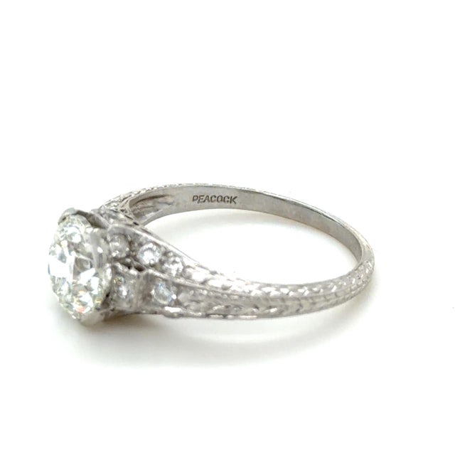 1920s C.D. Peacock, Art Deco 2.87 CTTW Diamond Engagement Ring, Size 8.75 For Sale - Image 4 of 9