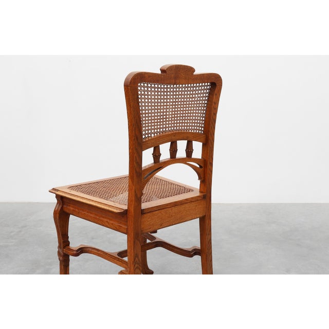 Art Nouveau Dining Chairs in the style of Victor Horta, Belgium, 1910s, Set of 6 For Sale - Image 12 of 18