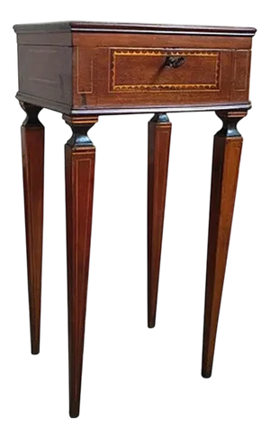 Early 19th Century Regency Walnut Inlaid Side Table, Italy