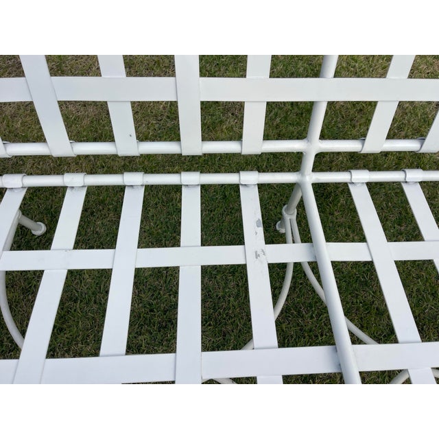 White Brown Jordan Florentine Aluminum Outdoor Patio Sofa, White For Sale - Image 8 of 12