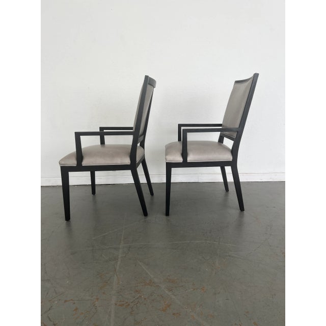 Contemporary Restoration Hardware French Contemporary Leather Armchairs - Set of 2 For Sale - Image 3 of 9
