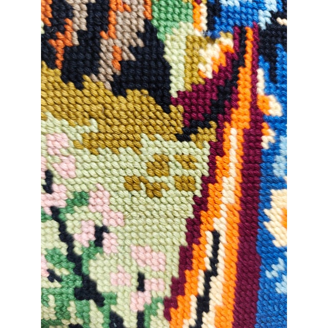 Wood Spanish Hand-Embroidered Pictures, 1970s, Set of 2 For Sale - Image 7 of 10