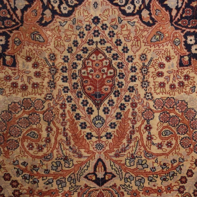 Lahore Cotton Wool Thin Knot Rug, India For Sale - Image 4 of 12