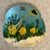 Mid 20th Century Hand Painted Sand Dollar Desk Clock For Sale - Image 4 of 6