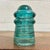 Industrial Vintage Hemingray No 9 Aqua Glass Insulator For Sale - Image 3 of 6