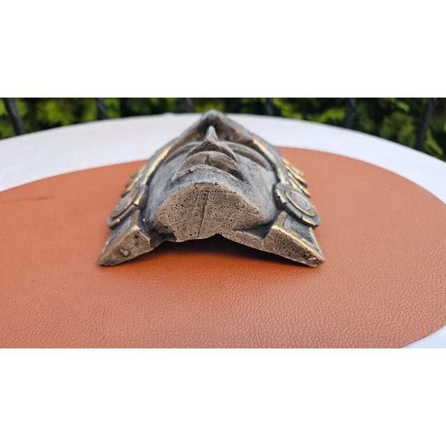 1970s Vintage Pre-Columbian Style Ceramic Wall Mask, 1950s For Sale - Image 5 of 7