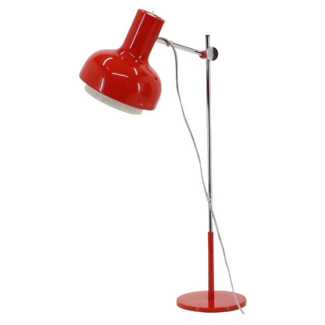 Red Desk Lamp by Josef Hurka, 1960s For Sale